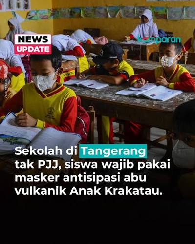 Anak sekolah wajib menggunakan masker
